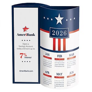USA Wave Desk Calendar