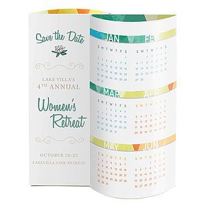 Color Block Wave Desk Calendar