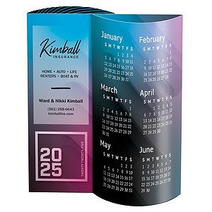 Color Block Wave Desk Calendar