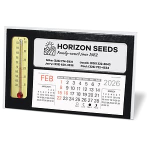 Window with Thermometer Desk Calendar