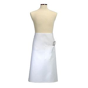 White Full Bistro Apron with Divided Pocket