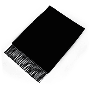 Black Cashmere Blend Winter Scarf