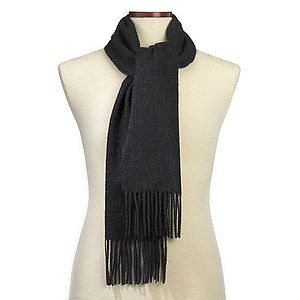 Charcoal Grey Cashmere Blend Winter Muffler Scarf