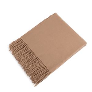 Camel Cashmere Throw Blanket