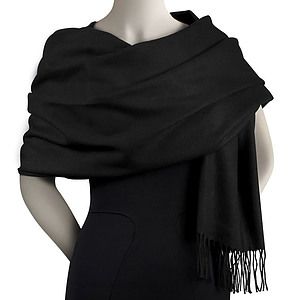 Black Acrylic Pashmina Scarf