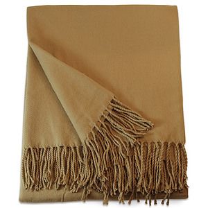 Camel Acrylic Throw Blanket