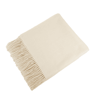 Ivory 100% Alpaca Throw Blanket