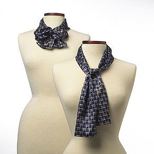 LaSalle Navy Blue Career Collection Silk Scarf - 8"x45"
