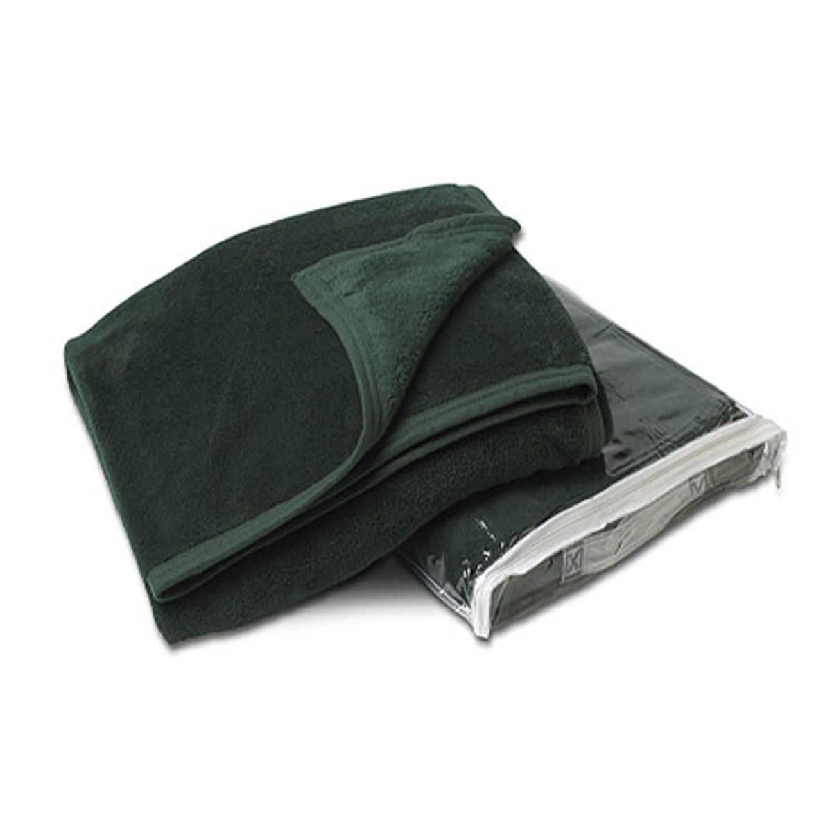 Dark Green Coral Fleece Throw Blanket