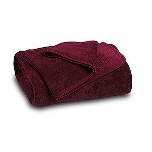 Maroon Coral Fleece Throw Blanket