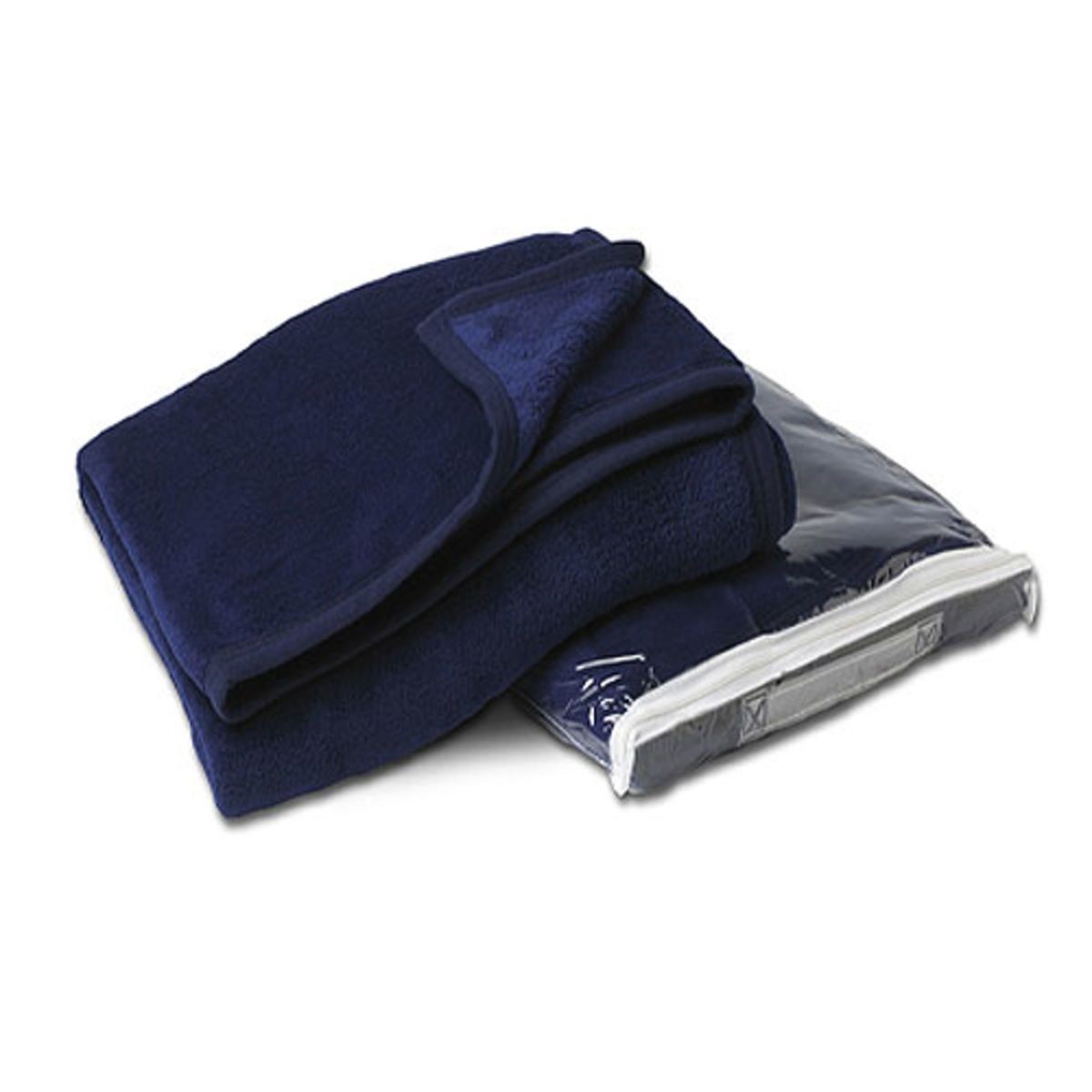 Navy Blue Coral Fleece Throw Blanket