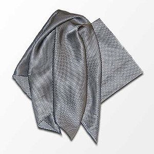 Gray Carlton Silk Scarf - 21"x21"