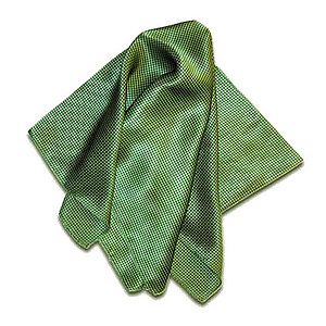 Green Carlton Silk Scarf - 21"x21"