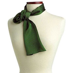 Green Carlton Silk Scarf - 8"x45"