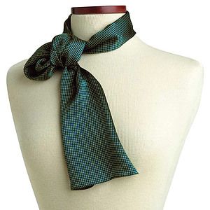 8" x 45" Turquoise Carlton Silk Scarf