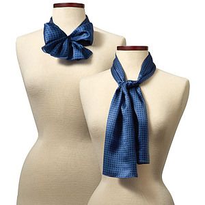Navy Blue Felton Silk Scarf - 8"x45"
