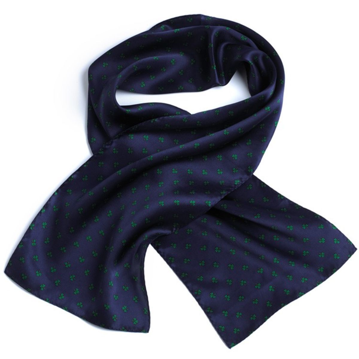 Lucky Day Shamrock Ladies Silk Scarf - 8"x45"