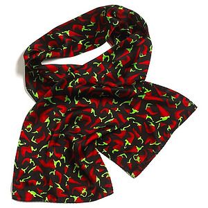 Small Pepper Ladies Silk Scarf - 8"x45"