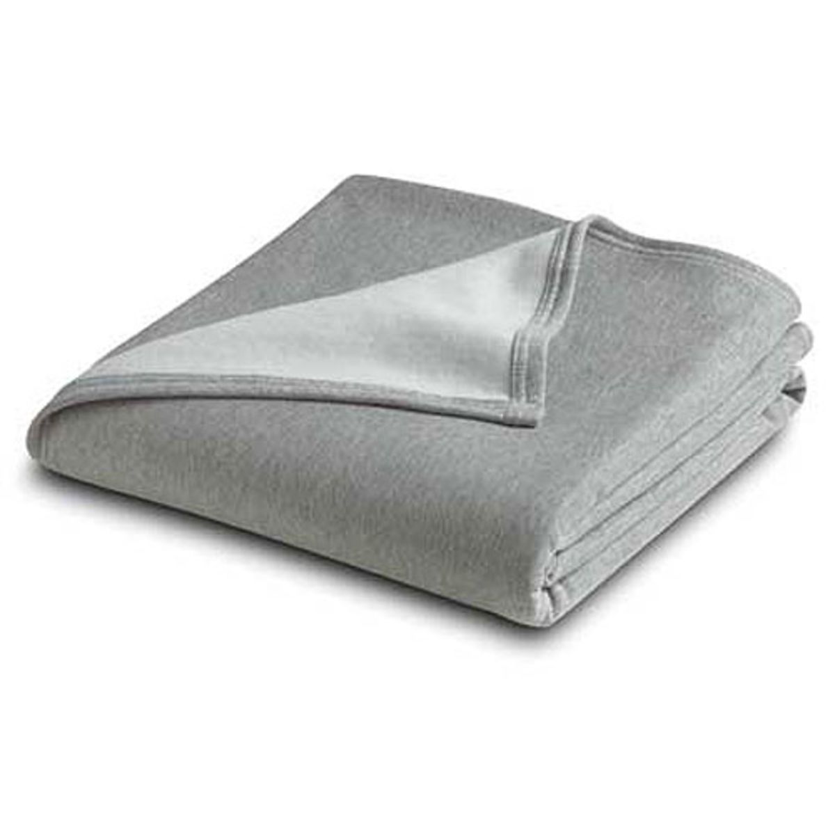 Heather Gray Oversize Jersey Fleece Throw Blanket