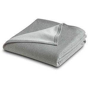 Heather Gray Oversize Jersey Fleece Throw Blanket
