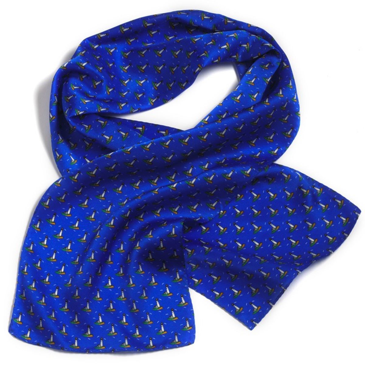 Harbor Lights Silk Scarf - 8"x45"