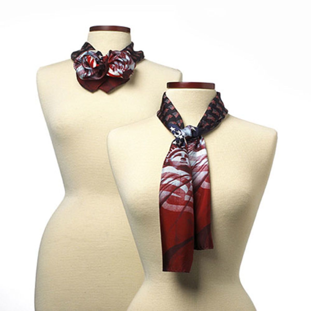 Liberty & Justice Patriotic Silk Scarf - 8"x45"