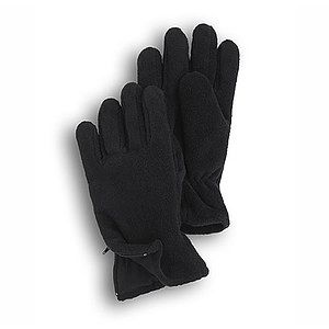 Black Fleece Zipper Gloves