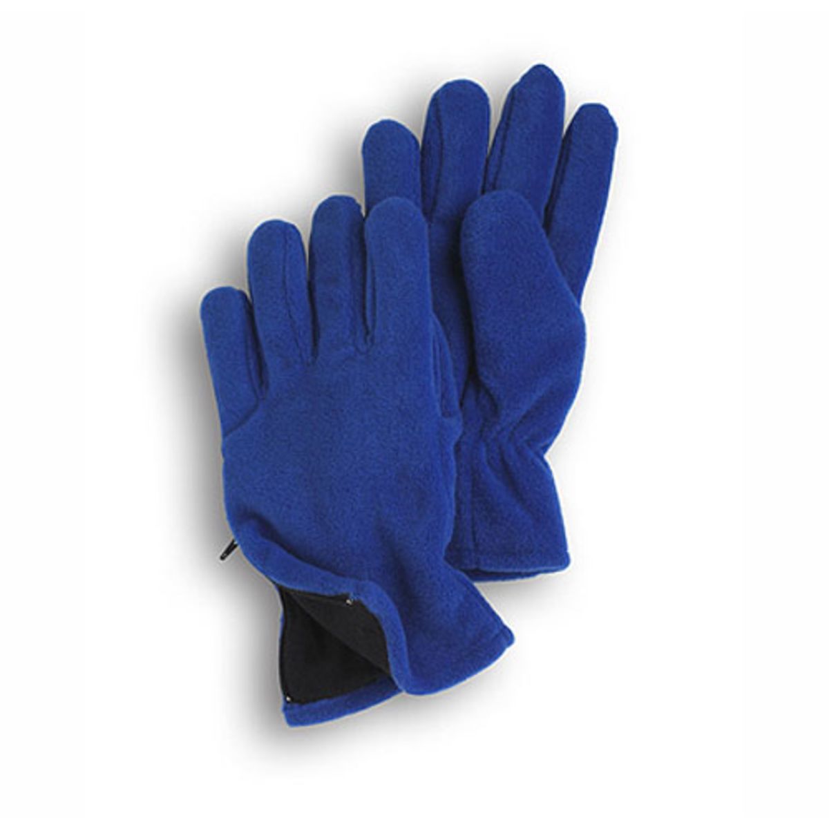 Royal Blue Fleece Zipper Gloves