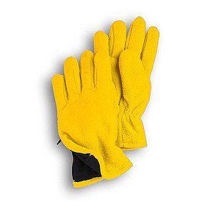 Gold Fleece Zipper Gloves