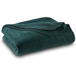 Hunter Green Polar Fleece Throw Blanket