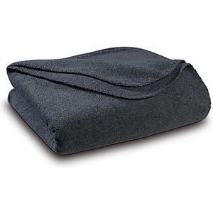 Charcoal Gray Polar Fleece Throw Blanket
