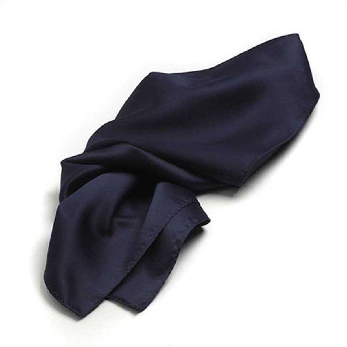 Navy Blue Polyester Satin Scarf - 30"x30"