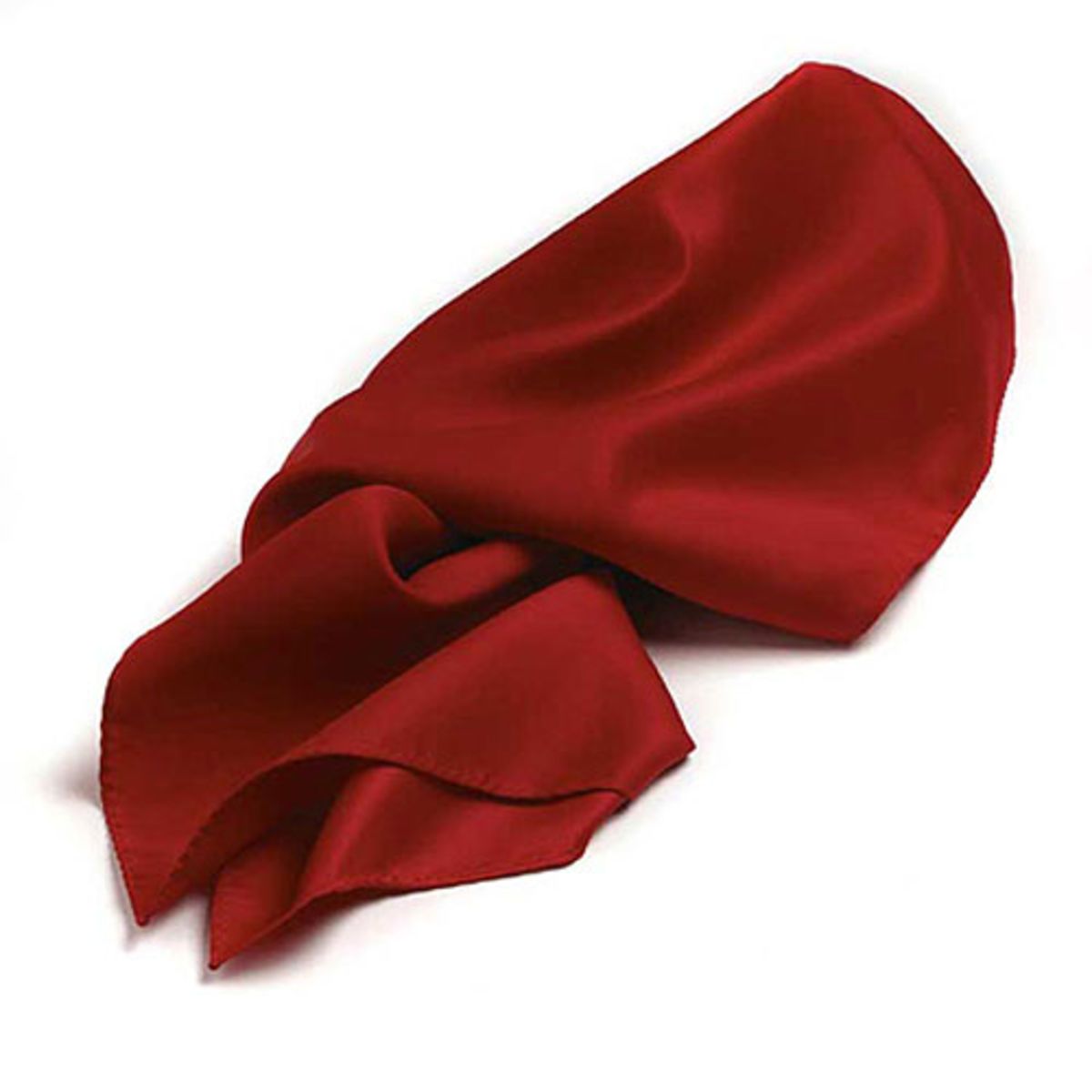 Red Polyester Satin Scarf - 30"x30"