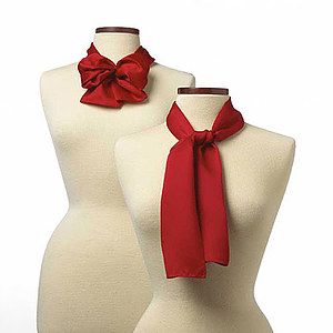 Red Polyester Satin Scarf - 8"x45"