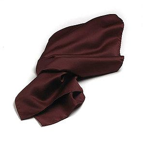 Maroon Polyester Satin Scarf - 30"x30"