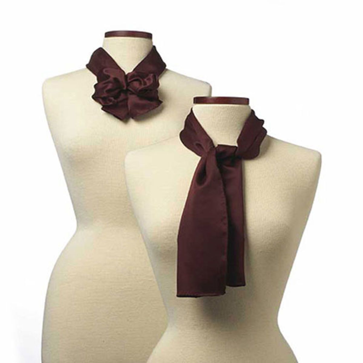 Maroon Polyester Satin Scarf - 8"x45"
