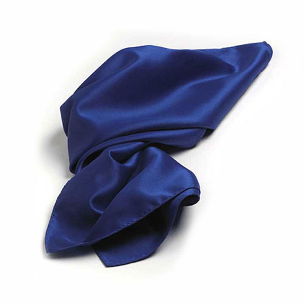 Royal Blue Polyester Satin Scarf - 30"x30"