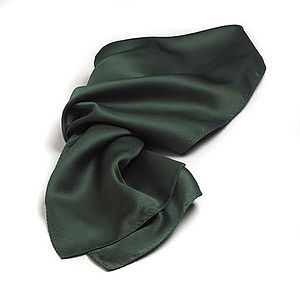 Hunter Green Polyester Satin Scarf - 30"x30