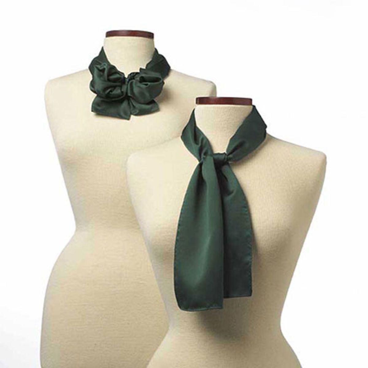 Hunter Green Polyester Satin Scarf - 8"x45"
