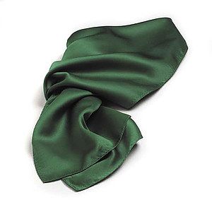 Kelly Green Polyester Satin Scarf - 30"x30"