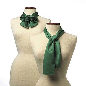 Kelly Green Polyester Satin Scarf - 8"x45"