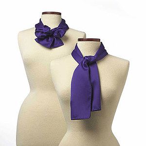 Purple Polyester Satin Scarf - 8"x45"