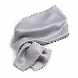 Light Gray Polyester Satin Scarf - 30"x30"