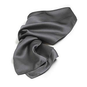 Dark Gray Polyester Satin Scarf - 30"x30"