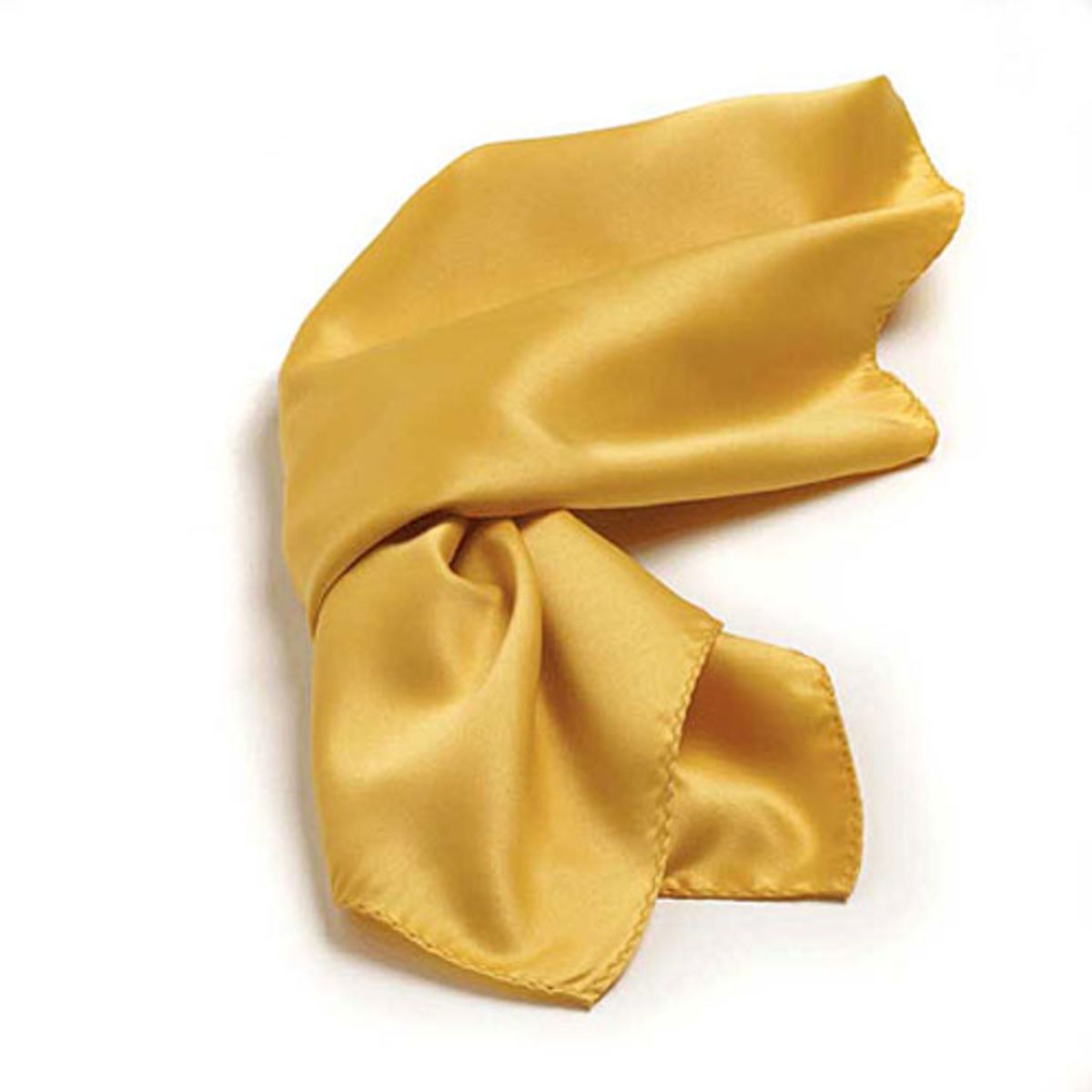 Gold Polyester Satin Scarf - 30"x30"