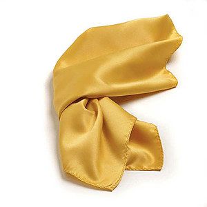 Gold Polyester Satin Scarf - 30"x30"