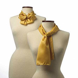 Gold Polyester Satin Scarf - 8"x45"