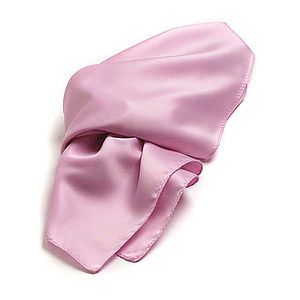 Pink Polyester Satin Scarf - 30"x30"