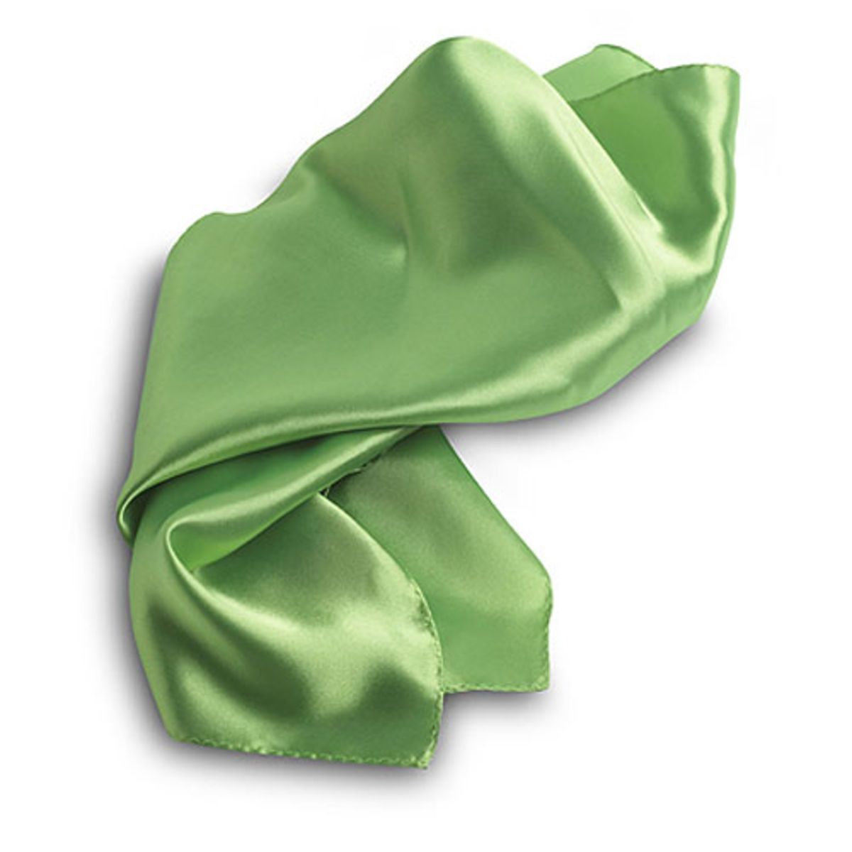 Lime Green Polyester Satin Scarf - 30"x30"