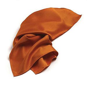 Orange Polyester Satin Scarf - 30"x30"